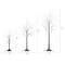 3ft. 5ft. 6ft. Artificial Brown Birch Trees with Warm White LED Lights - Set of 3